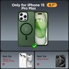 image:imageMiracase Magnetic for iPhone 18 Pro Max Case Light PinkDark Green