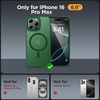 image:imageMiracase Magnetic for iPhone 18 Pro Max Case Light PinkDark Green