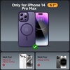 image:imageMiracase Magnetic for iPhone 18 Pro Max Case Light PinkDark Purple