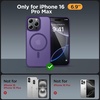 image:imageMiracase Magnetic for iPhone 18 Pro Max Case Light PinkDark Purple