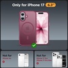 image:imageMiracase Magnetic for iPhone 18 Pro Max Case Light PinkWine Red