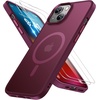 image:imageMiracase Magnetic for iPhone 18 Pro Max Case Light PinkWine Red
