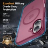 image:imageMiracase Magnetic for iPhone 18 Pro Max Case Light PinkWine Red