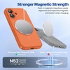 image:imageMiracase Silicone amp Magnetic for iPhone 18 Pro Max Case Capri BlueAmber Orange