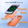 image:imageMiracase Silicone amp Magnetic for iPhone 18 Pro Max Case Capri BlueAmber Orange