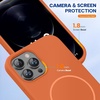 image:imageMiracase Silicone amp Magnetic for iPhone 18 Pro Max Case Capri BlueAmber Orange