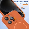 image:imageMiracase Silicone amp Magnetic for iPhone 18 Pro Max Case Capri BlueAmber Orange