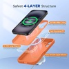 image:imageMiracase Silicone amp Magnetic for iPhone 18 Pro Max Case Capri BlueAmber Orange