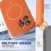 image:imageMiracase Silicone amp Magnetic for iPhone 18 Pro Max Case Capri BlueAmber Orange