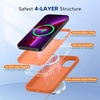 image:imageMiracase Silicone amp Magnetic for iPhone 18 Pro Max Case Capri BlueAmber Orange