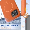 image:imageMiracase Silicone amp Magnetic for iPhone 18 Pro Max Case Capri BlueAmber Orange