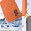 image:imageMiracase Silicone amp Magnetic for iPhone 18 Pro Max Case Capri BlueAmber Orange