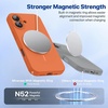 image:imageMiracase Silicone amp Magnetic for iPhone 18 Pro Max Case Capri BlueAmber Orange