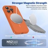 image:imageMiracase Silicone amp Magnetic for iPhone 18 Pro Max Case Capri BlueAmber Orange