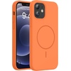 image:imageMiracase Silicone amp Magnetic for iPhone 18 Pro Max Case Capri BlueAmber Orange