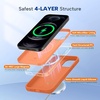 image:imageMiracase Silicone amp Magnetic for iPhone 18 Pro Max Case Capri BlueAmber Orange