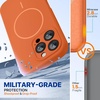 image:imageMiracase Silicone amp Magnetic for iPhone 18 Pro Max Case Capri BlueAmber Orange