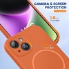 image:imageMiracase Silicone amp Magnetic for iPhone 18 Pro Max Case Capri BlueAmber Orange