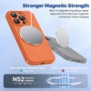 image:imageMiracase Silicone amp Magnetic for iPhone 18 Pro Max Case Capri BlueAmber Orange