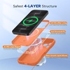 image:imageMiracase Silicone amp Magnetic for iPhone 18 Pro Max Case Capri BlueAmber Orange
