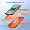 image:imageMiracase Silicone amp Magnetic for iPhone 18 Pro Max Case Capri BlueAmber Orange