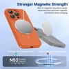 image:imageMiracase Silicone amp Magnetic for iPhone 18 Pro Max Case Capri BlueAmber Orange