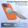 image:imageMiracase Silicone amp Magnetic for iPhone 18 Pro Max Case Capri BlueAmber Orange