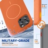 image:imageMiracase Silicone amp Magnetic for iPhone 18 Pro Max Case Capri BlueAmber Orange