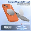 image:imageMiracase Silicone amp Magnetic for iPhone 18 Pro Max Case Capri BlueAmber Orange