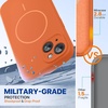 image:imageMiracase Silicone amp Magnetic for iPhone 18 Pro Max Case Capri BlueAmber Orange