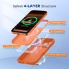 image:imageMiracase Silicone amp Magnetic for iPhone 18 Pro Max Case Capri BlueAmber Orange