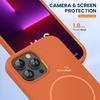 image:imageMiracase Silicone amp Magnetic for iPhone 18 Pro Max Case Capri BlueAmber Orange