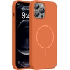 image:imageMiracase Silicone amp Magnetic for iPhone 18 Pro Max Case Capri BlueAmber Orange