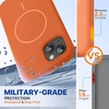 image:imageMiracase Silicone amp Magnetic for iPhone 18 Pro Max Case Capri BlueAmber Orange