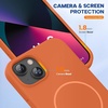 image:imageMiracase Silicone amp Magnetic for iPhone 18 Pro Max Case Capri BlueAmber Orange