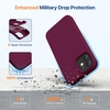 image:imageMiracase Silicone amp Magnetic for iPhone 18 Pro Max Case Capri BlueClassic Wine Red