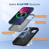 image:imageMiracase Silicone amp Magnetic for iPhone 18 Pro Max Case Capri BlueDark Black