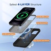 image:imageMiracase Silicone amp Magnetic for iPhone 18 Pro Max Case Capri BlueDark Black