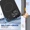 image:imageMiracase Silicone amp Magnetic for iPhone 18 Pro Max Case Capri BlueDark Black