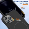 image:imageMiracase Silicone amp Magnetic for iPhone 18 Pro Max Case Capri BlueDark Black