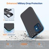 image:imageMiracase Silicone amp Magnetic for iPhone 18 Pro Max Case Capri BlueDark Black