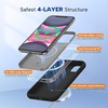 image:imageMiracase Silicone amp Magnetic for iPhone 18 Pro Max Case Capri BlueDark Black