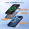 image:imageMiracase Silicone amp Magnetic for iPhone 18 Pro Max Case Capri BlueDark Blue