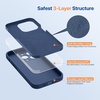 image:imageMiracase Silicone amp Magnetic for iPhone 18 Pro Max Case Capri BlueDark Blue