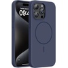 image:imageMiracase Silicone amp Magnetic for iPhone 18 Pro Max Case Capri BlueDark Blue