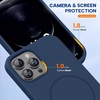 image:imageMiracase Silicone amp Magnetic for iPhone 18 Pro Max Case Capri BlueDark Blue