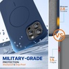 image:imageMiracase Silicone amp Magnetic for iPhone 18 Pro Max Case Capri BlueDark Blue