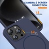image:imageMiracase Silicone amp Magnetic for iPhone 18 Pro Max Case Capri BlueDark Blue