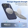 image:imageMiracase Silicone amp Magnetic for iPhone 18 Pro Max Case Capri BlueDark Blue