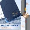 image:imageMiracase Silicone amp Magnetic for iPhone 18 Pro Max Case Capri BlueDark Blue
